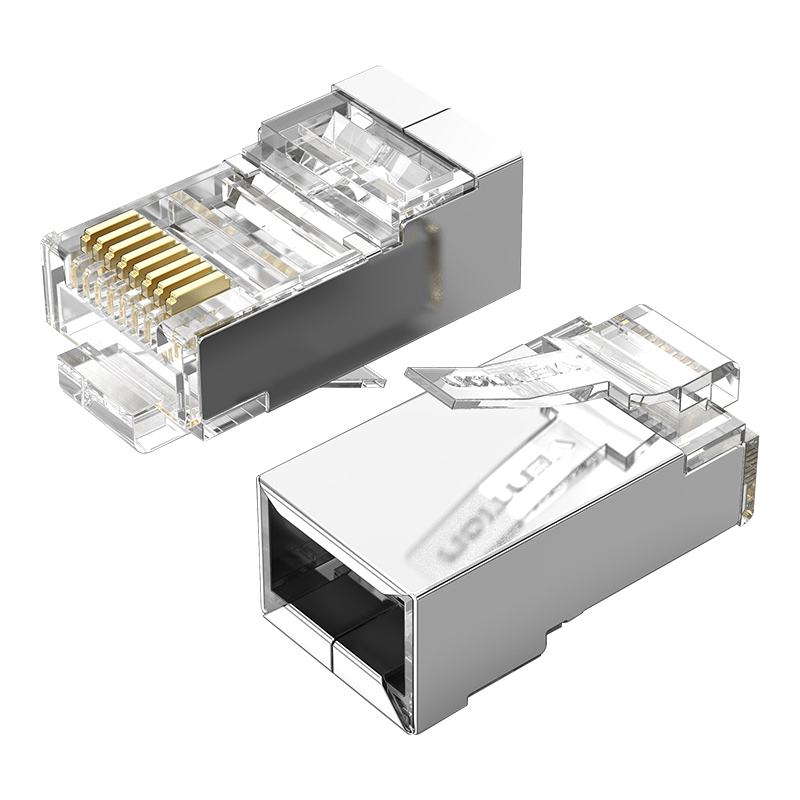 Коннектор Vention RJ45 (8p8c), FTP, cat. 6, под витую пару, экранированный (50шт.) (IDCR0-50)
