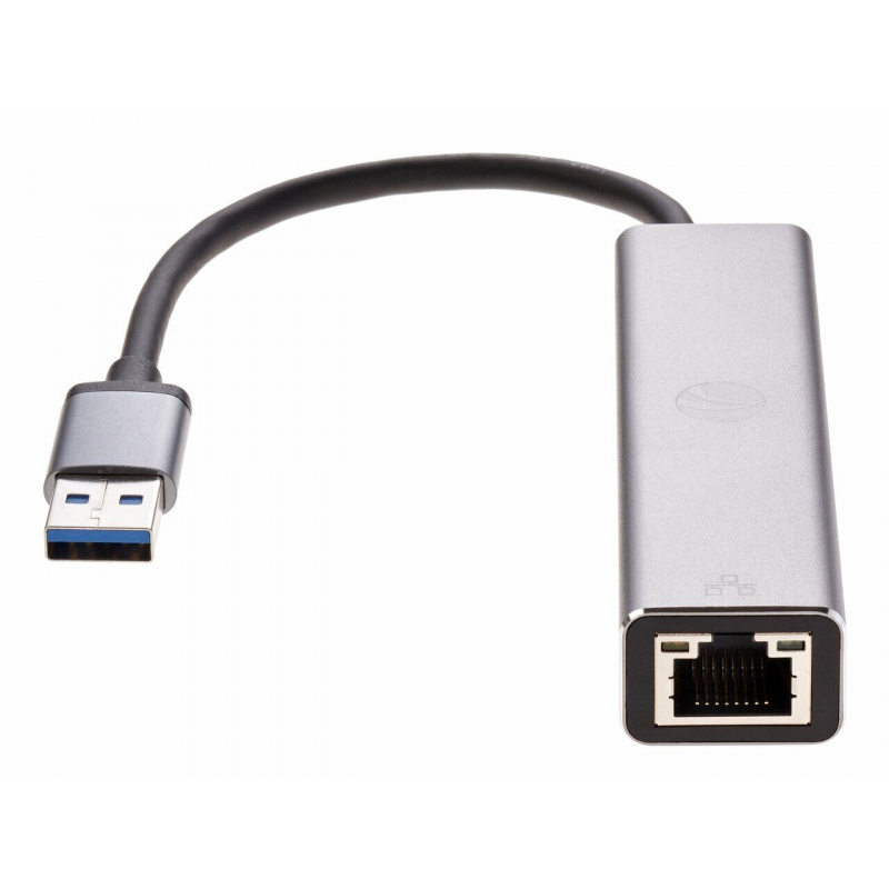 VCOM DH312A Переходник USB 3.0 -->RJ-45 1000Mbps+3 USB3.0, Aluminum Shell, 0.2м VCOM [4895182246843]