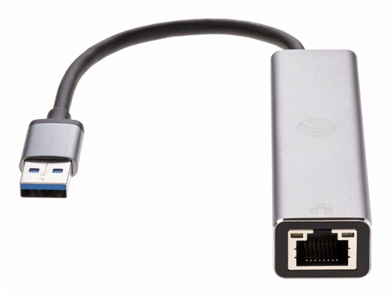 VCOM DH312A Переходник USB 3.0 -->RJ-45 1000Mbps+3 USB3.0, Aluminum Shell, 0.2м VCOM [4895182246843]
