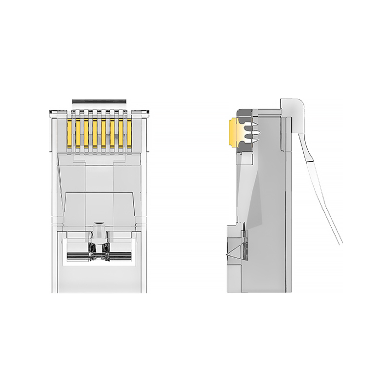 Коннектор Vention RJ45 (8p8c), FTP, cat. 5e, под витую пару, экранированный (50шт.) (IDAR0-50)