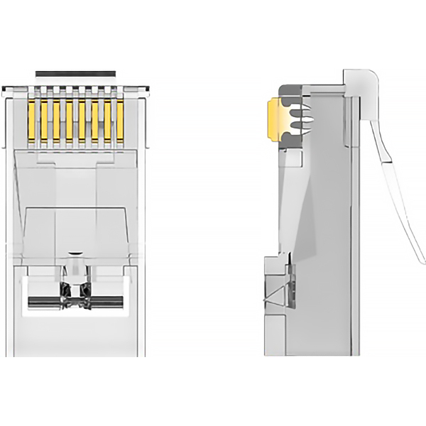 Коннектор Vention RJ45 (8p8c), UTP, cat. 6A, под витую пару (10шт.) (IDGR0-10)