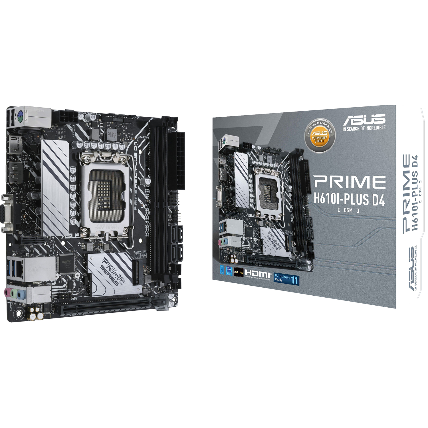 ASUS PRIME H610I-PLUS D4-CSM (90MB1B20-M0EAYC)