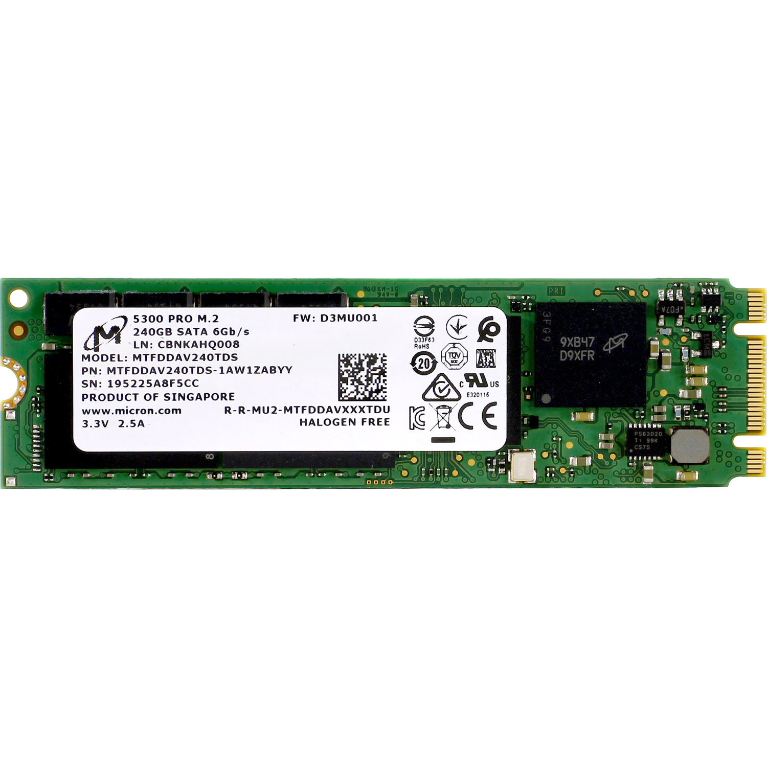 Micron SSD 5300 PRO, 240GB (MTFDDAV240TDS-1AW1ZABYY)