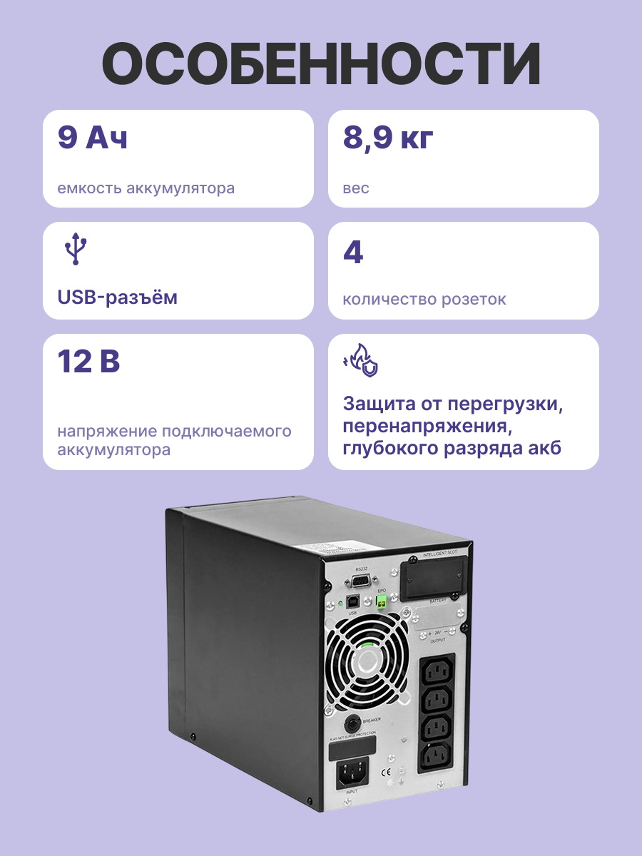 ИБП POWERMAN Online 1000I