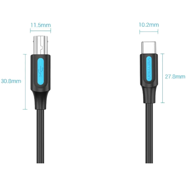 Кабель Vention USB 2.0 CM/BM - 1 м (CQUBF)