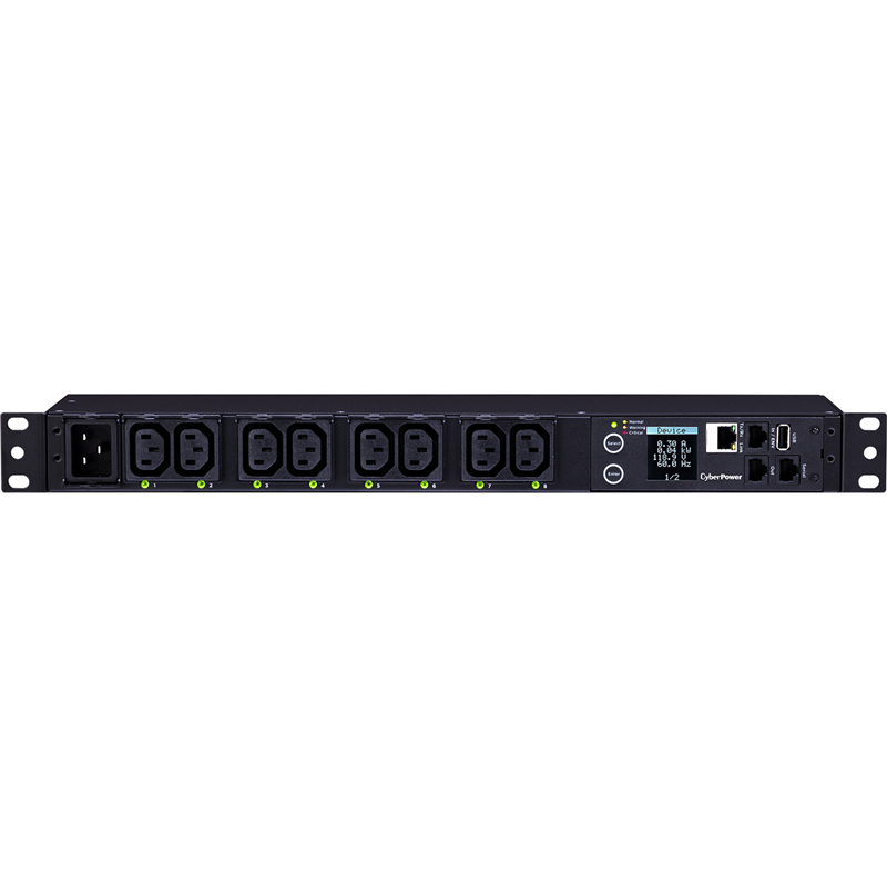 CyberPower PDU PDU81005 Switched Metered-by-Outlet, 1U type, 16Amp, plug IEC 320 C20, (8) IEC 320 C13 -EOL
