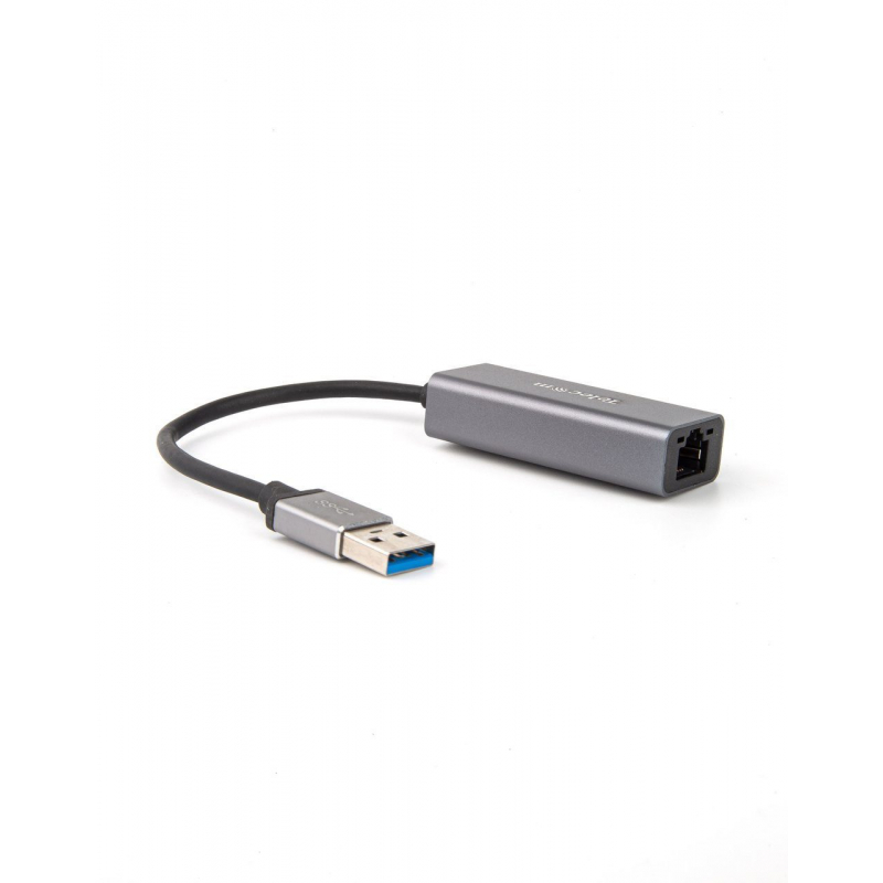 Telecom Кабель-переходник TU312M {USB 3.0 (Am) --> LAN RJ-45 Ethernet 1000 Mbps, Aluminum Shell} [6926123470428]