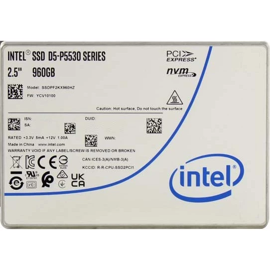 Intel D5-P5530 Series SSDPF2KX960HZN1