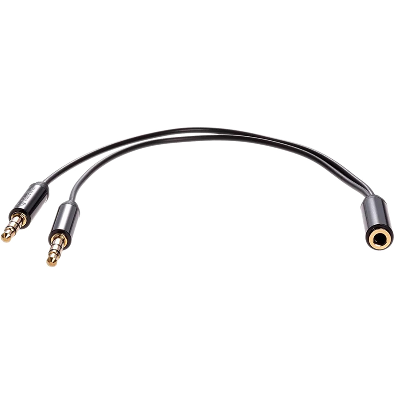 Адаптер-переходник Telecom Jack 3.5 mm F/2 x Jack 3.5 mm M (TAV205M-0.2M)