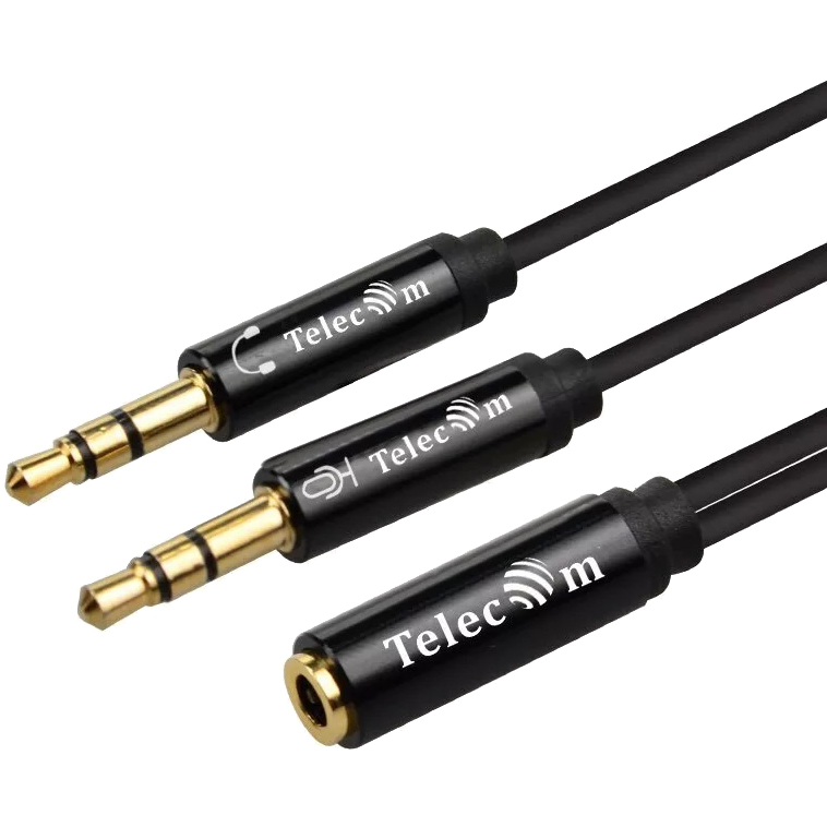 Адаптер-переходник Telecom Jack 3.5 mm F/2 x Jack 3.5 mm M (TAV205M-0.2M)
