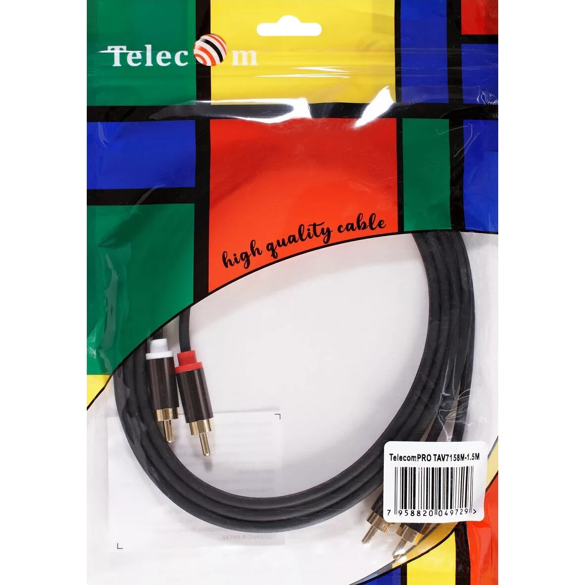 Кабель-переходник Telecom 2 x RCA M/2 x RCA M (TAV7158M-1.5M)