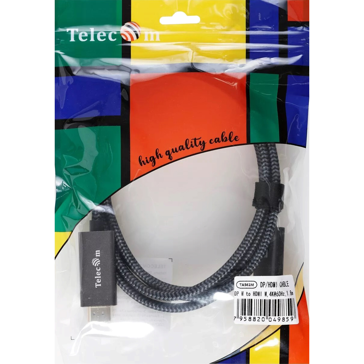 Кабель-переходник Telecom DisplayPort M/HDMI M (TA561M-1.8M)