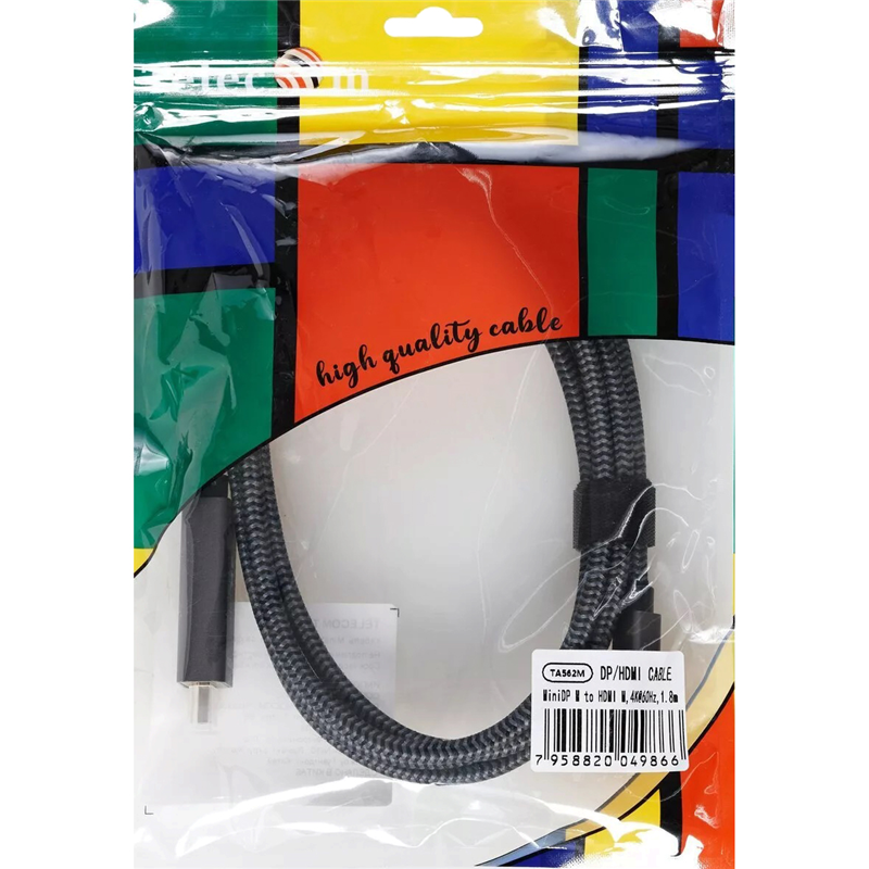 Кабель-переходник Telecom Mini DisplayPort M/HDMI M (TA562M-1.8M)