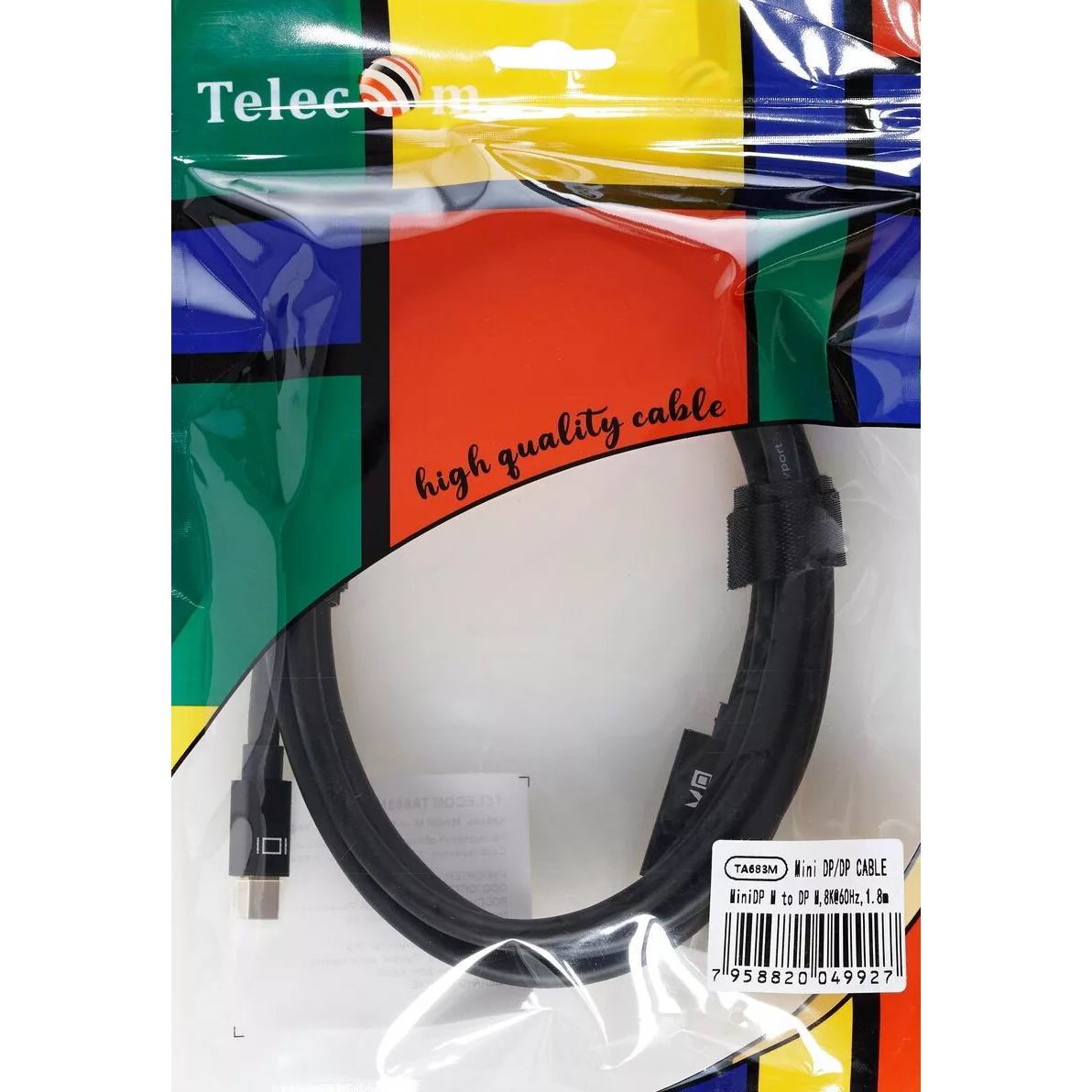 Кабель-переходник Telecom Mini DisplayPort M/DisplayPort M (TA683M-1.8M)