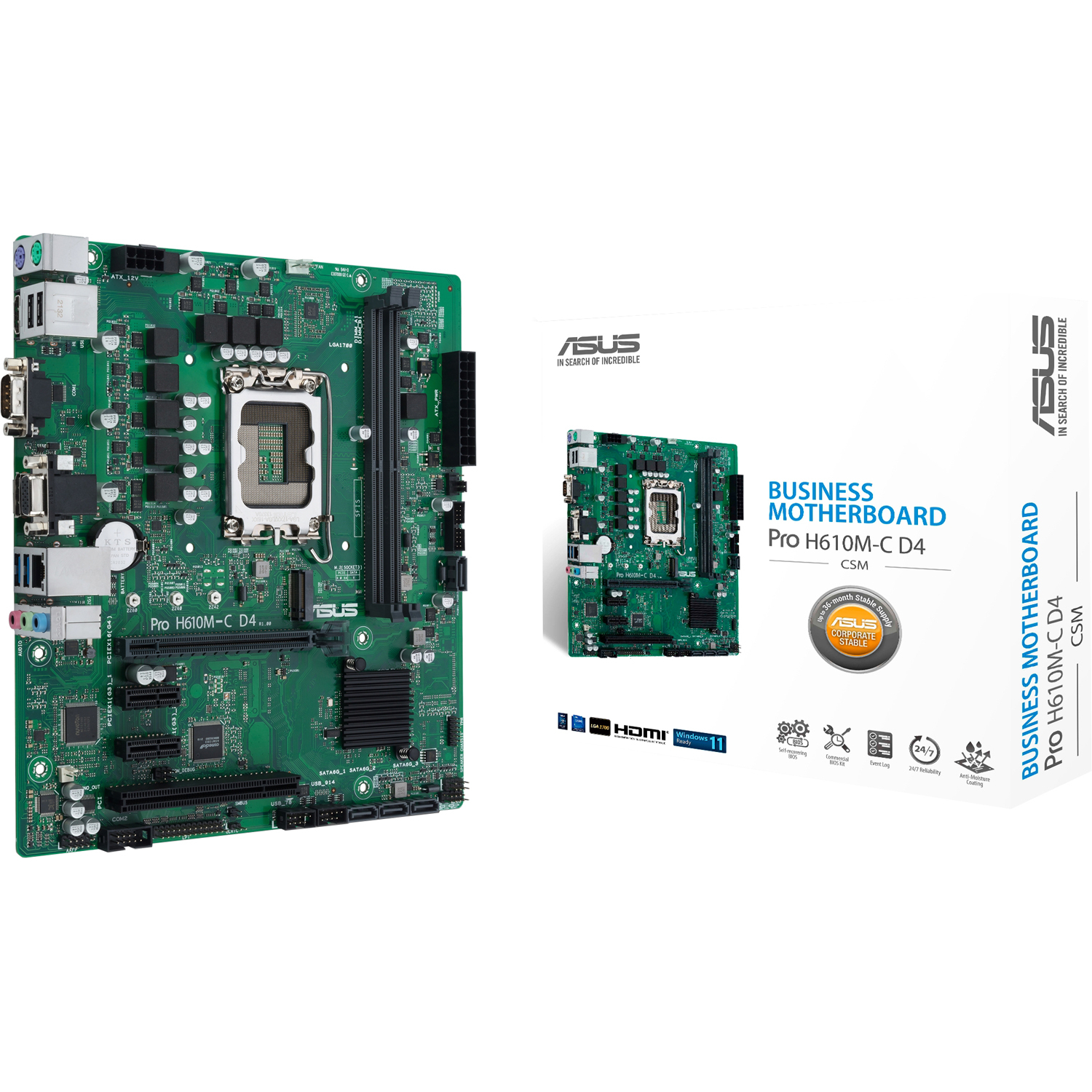 ASUS PRO H610M-C D4-CSM (90MB1A30-M0EAYC)