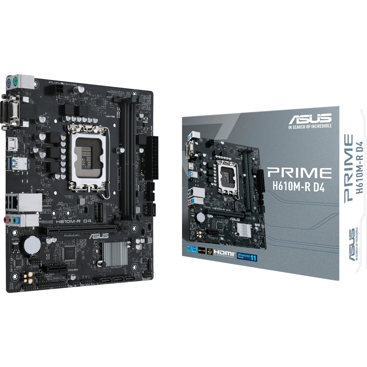ASUS PRIME H610M-R D4-SI (90MB1B40-M0ECY0)