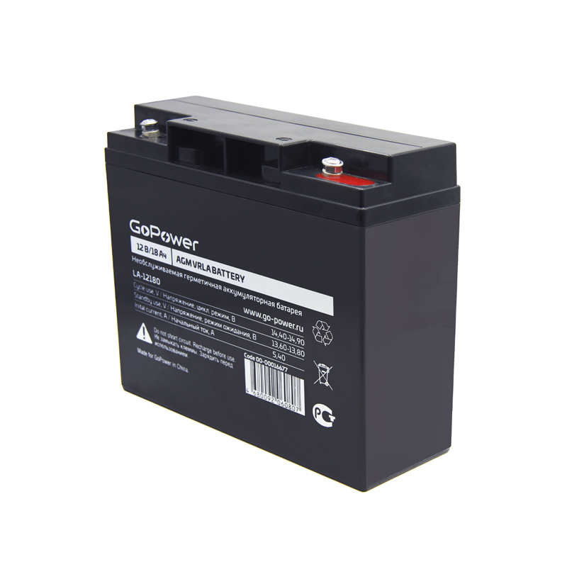 GoPower LA-12180 (12V / 18Ah) арт. 00-00016677