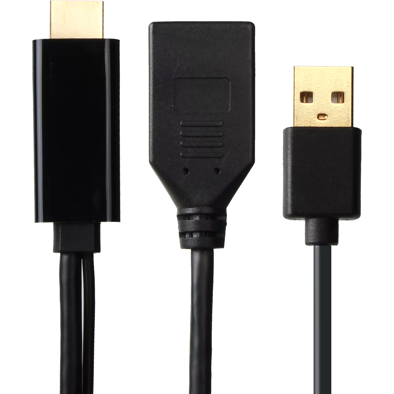 Кабель-переходник VCOM USB Type-A M+HDMI M/DisplayPort F (CG599E-0.15M)