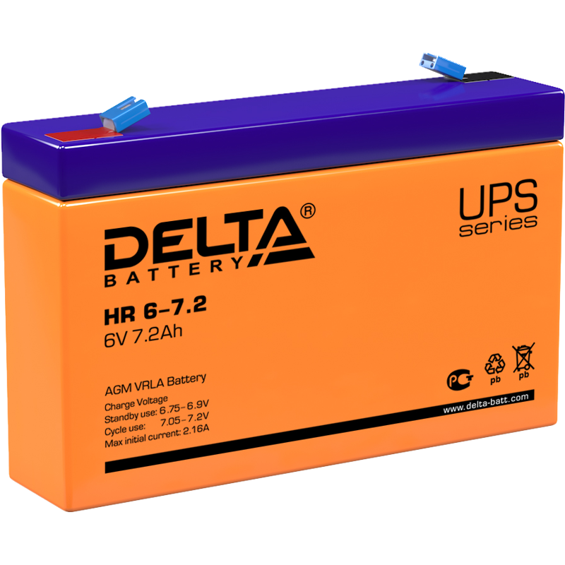 Delta UPS HR 6-7.2 (6V / 7.2Ah)