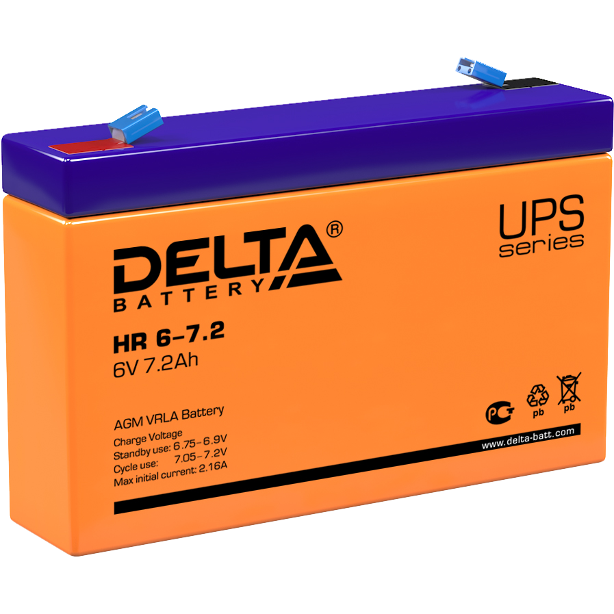 Delta UPS HR 6-7.2 (6V / 7.2Ah)