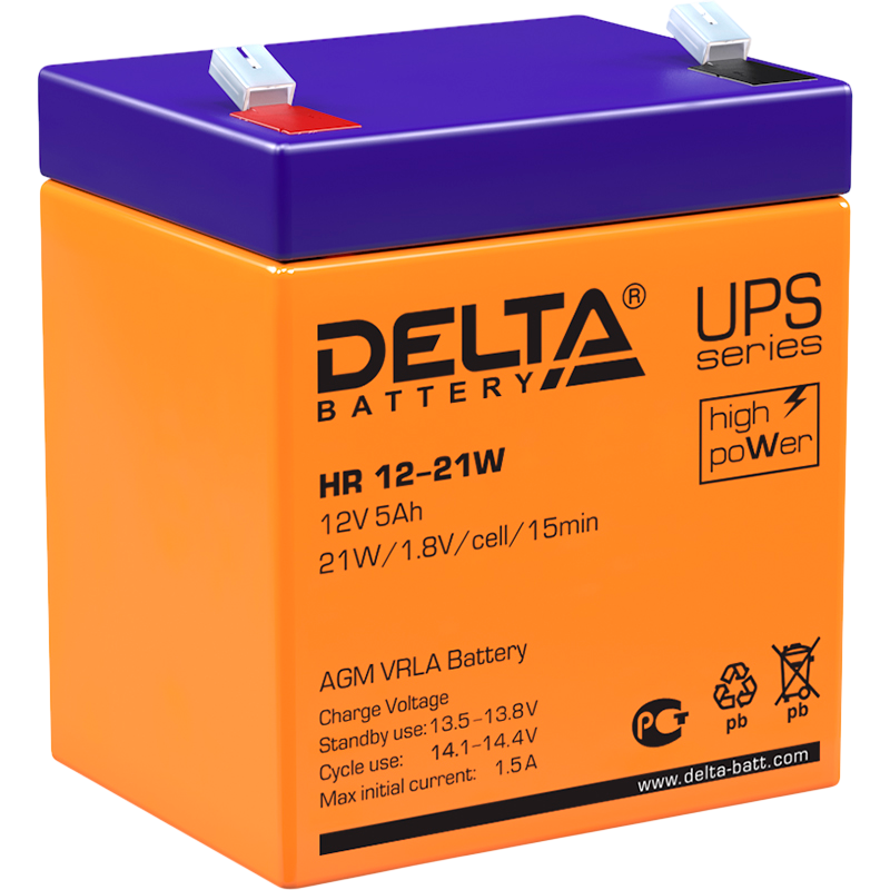 Delta UPS HR 12-21 W (12V / 5Ah)