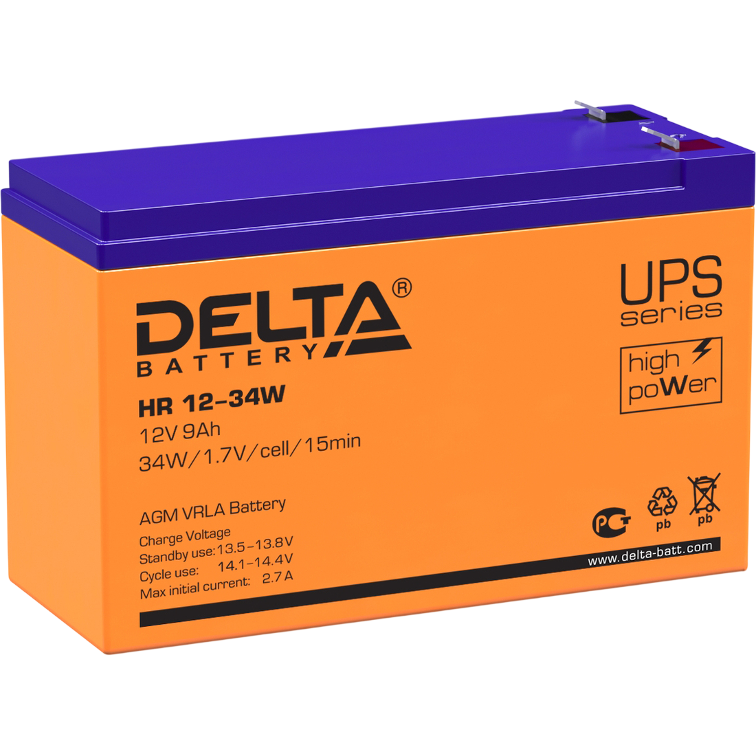 Delta HR 12-34 W (12V / 9Ah)