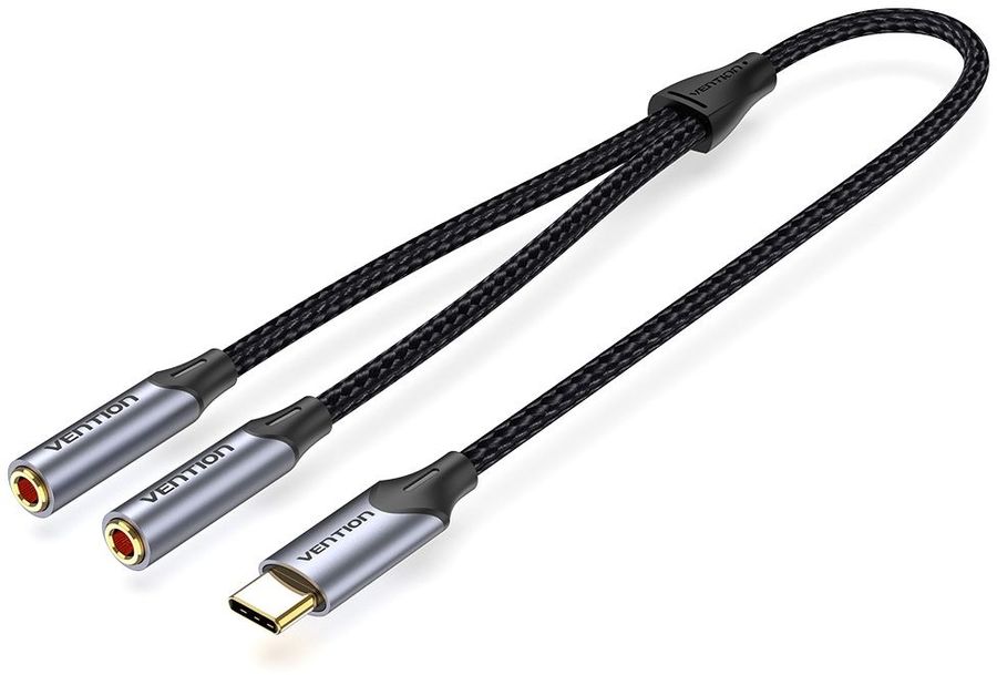 Vention гибкий USB-C M / Jack 3.5 mm F x 2 - 0.3м арт. BGNHY