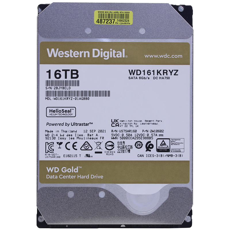 Western Digital Gold 16Tb WD161KRYZ