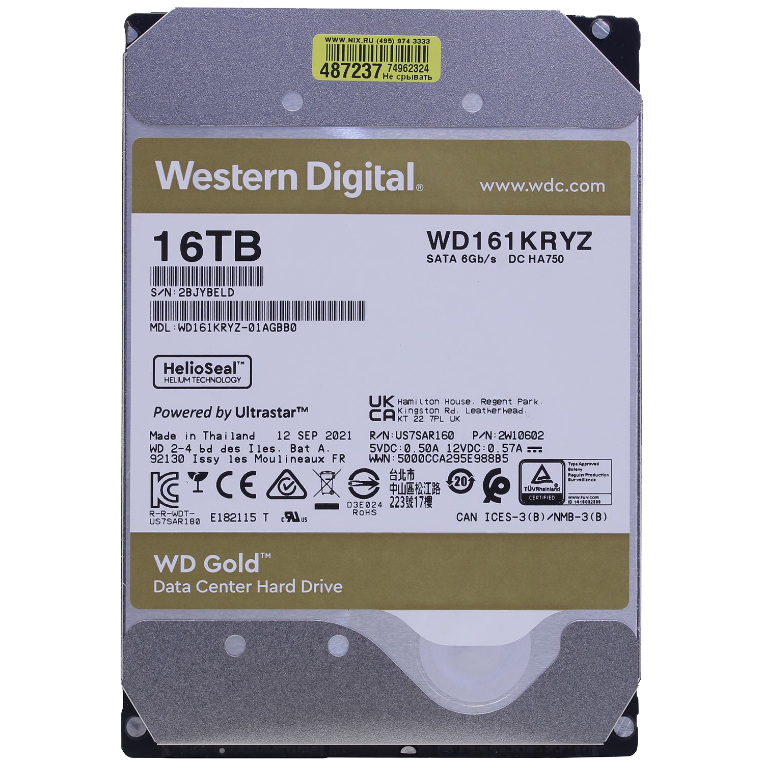 Western Digital Gold 16Tb WD161KRYZ