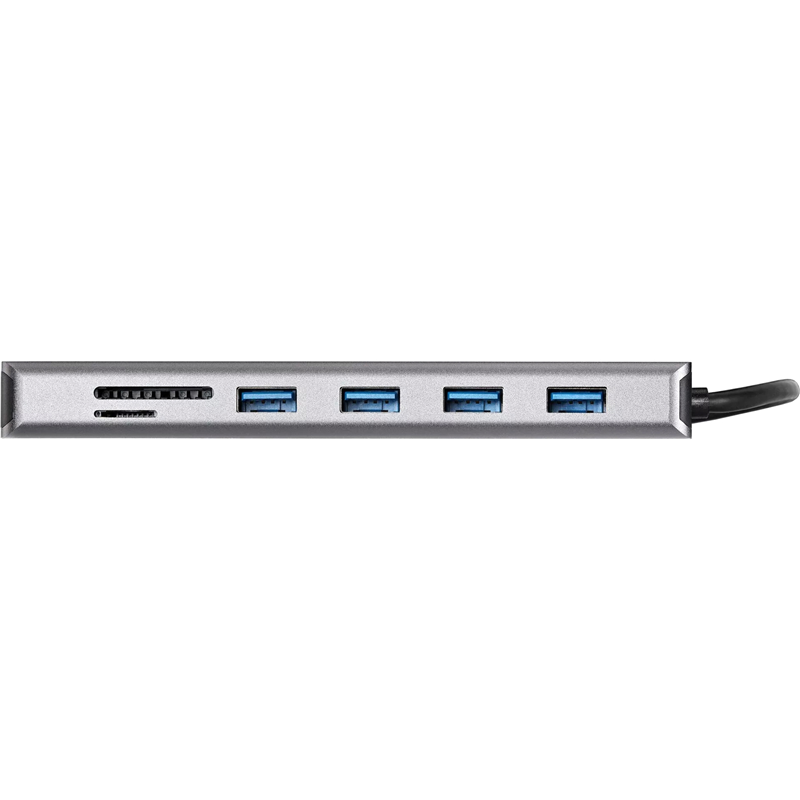 Адаптер iOpen USB 3.1 Type-C M/HDMI+USB 2.0 Type-AF+3 x USB 3.0+RJ45+TF+SD+DisplayPort+USB Type-C+mini jack 3.5 (CU4706)