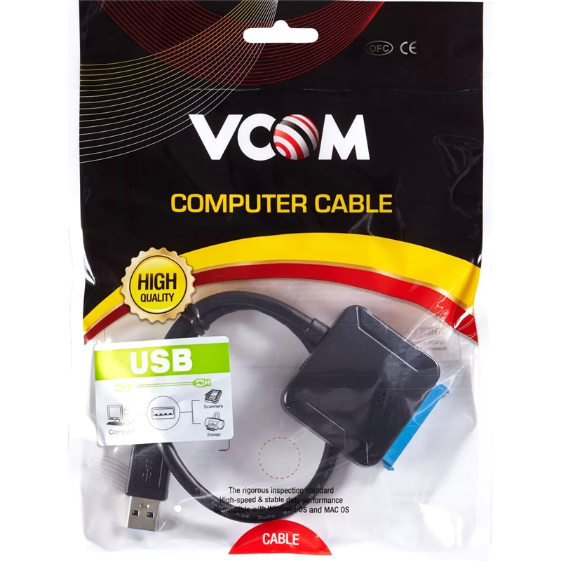 Кабель-адаптер VCOM USB 3.0 M/SATA III F (CU816)