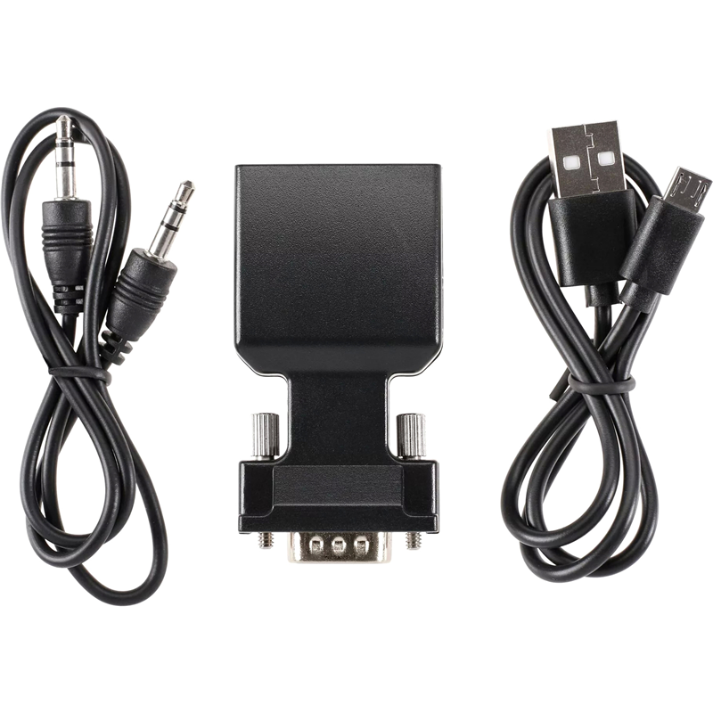 Переходник VCOM HDMI F/VGA M+mini jack 3.5 mm M (CA336A)
