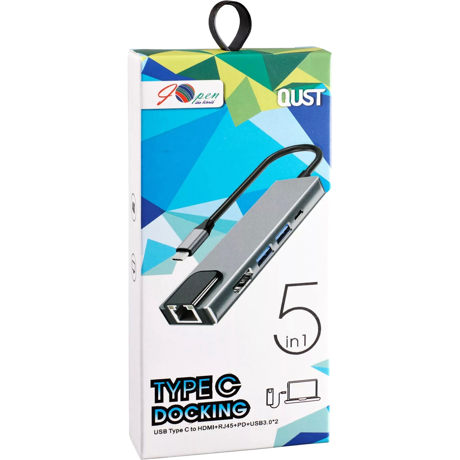 Адаптер iOpen USB 3.1 Type-C M/HDMI F+RJ45+USB 3.0+USB Type-C F (ACU435M)