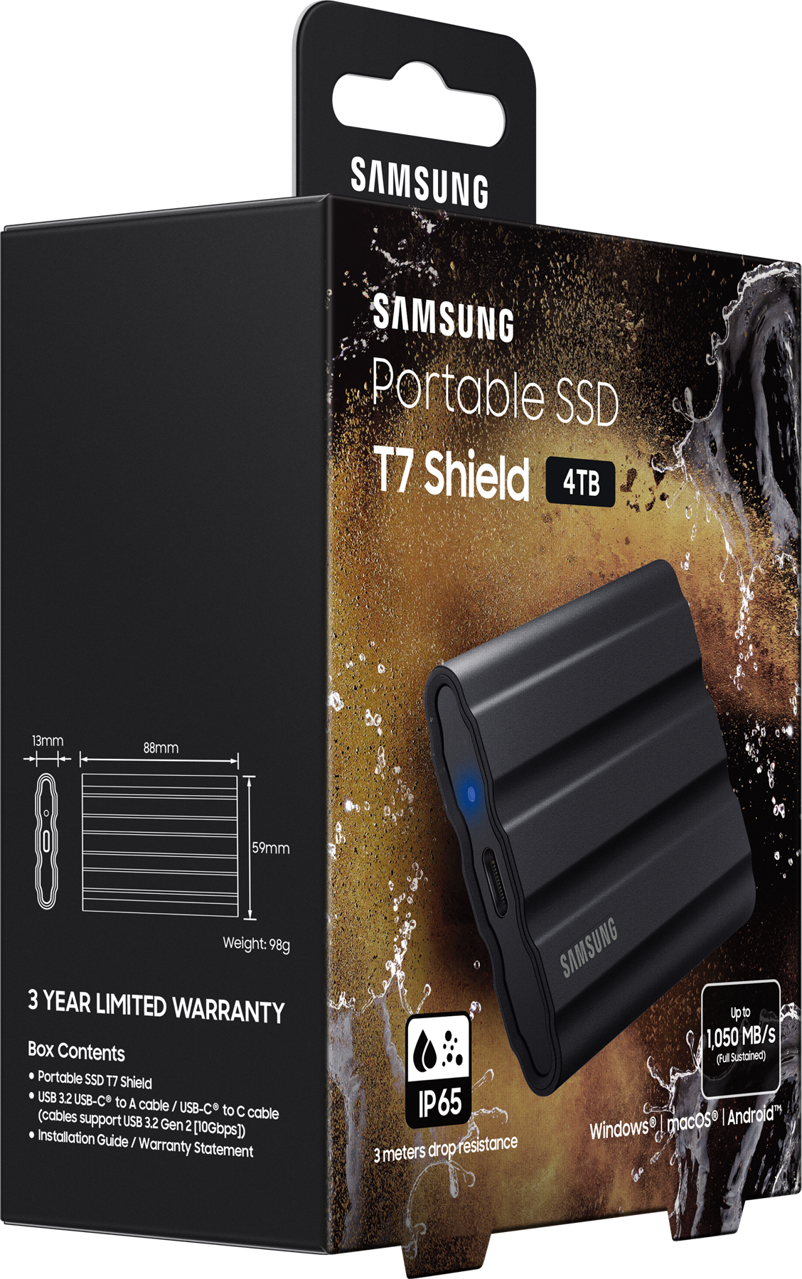 Samsung External SSD T7 Shield, 4TB Samsung Electronics арт. MU-PE4T0S/WW
