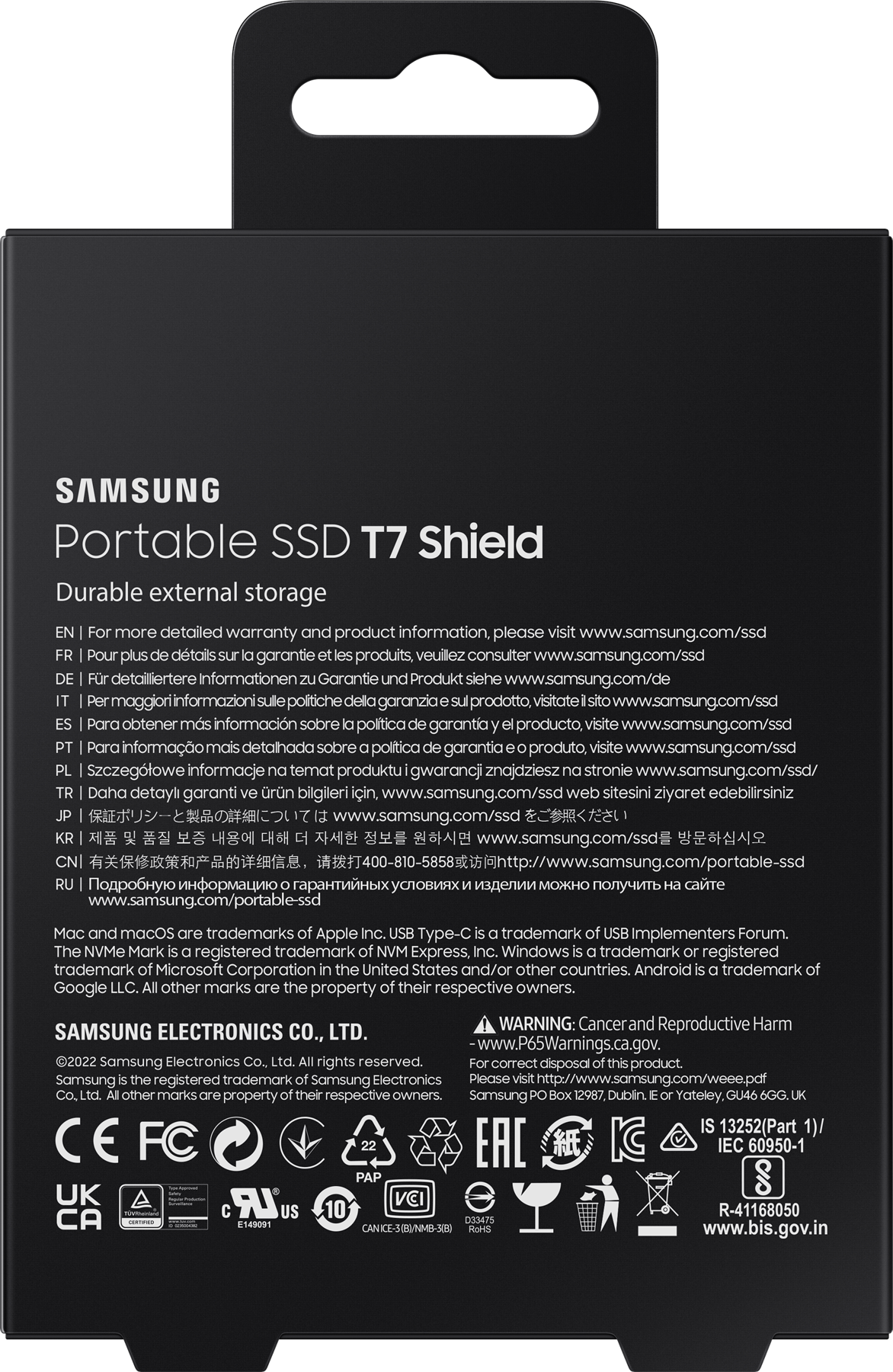 Samsung External SSD T7 Shield, 4TB Samsung Electronics арт. MU-PE4T0S/WW