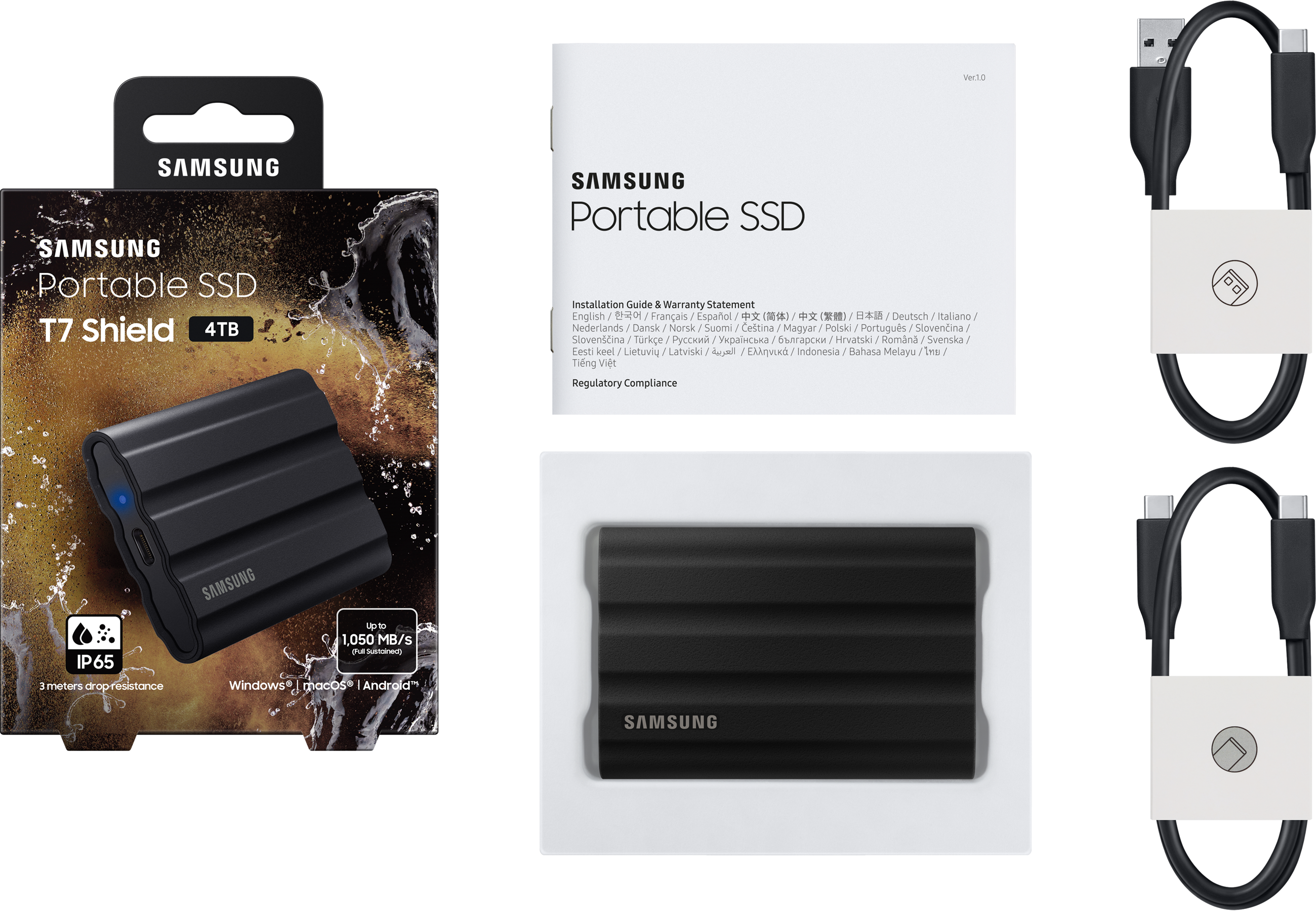 Samsung External SSD T7 Shield, 4TB Samsung Electronics арт. MU-PE4T0S/WW