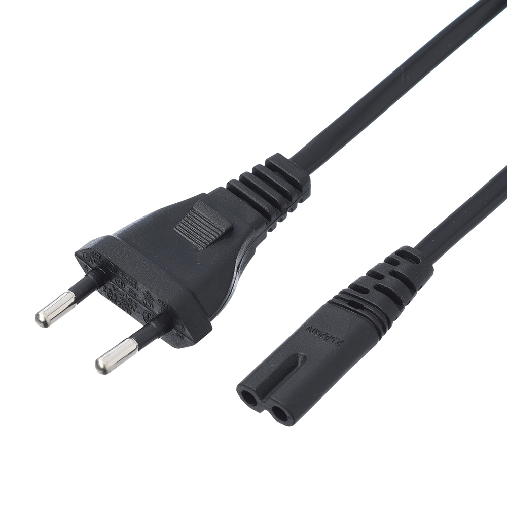 GoPower евровилка-C7 (2-pin) 1.8м ПВХ 0.75мм черный (1 / 300) арт. 00-00025227