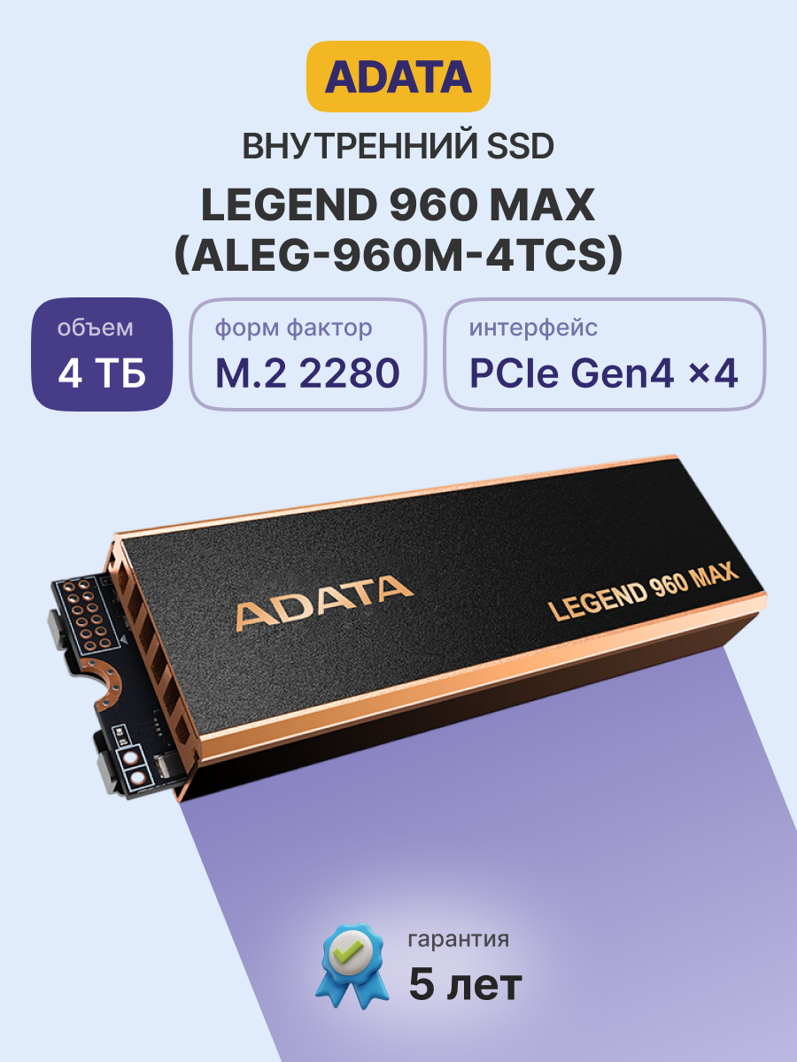 ADATA SSD LEGEND 960 MAX арт. ALEG-960M-4TCS