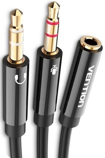 Переходник-разветвитель Vention гибкий Jack 3.5 mm F 4 pin (BHDBY)
