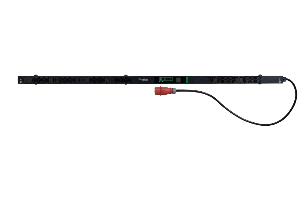 Systeme Electric Блок распределения питания Rack PDU Metered, Uniprom series, 0U, 400V, 3P, 16A, 36xC13 12xC19, 3m cord, IEC309 арт. UP8881