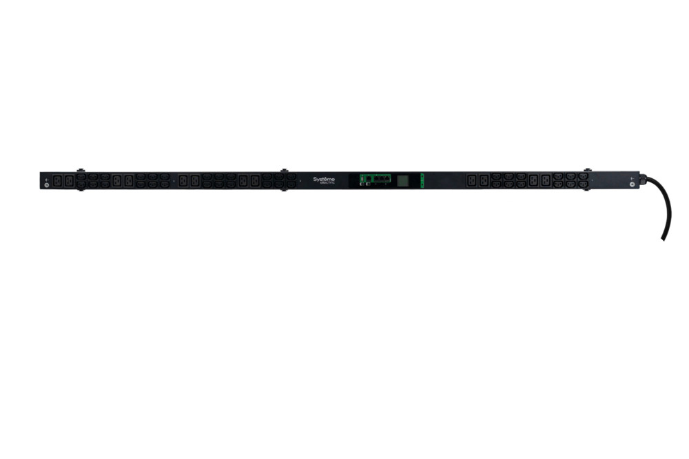 Systeme Electric Блок распределения питания Rack PDU Metered, Uniprom series, 0U, 400V, 3P, 16A, 36xC13 12xC19, 3m cord, IEC309 арт. UP8881