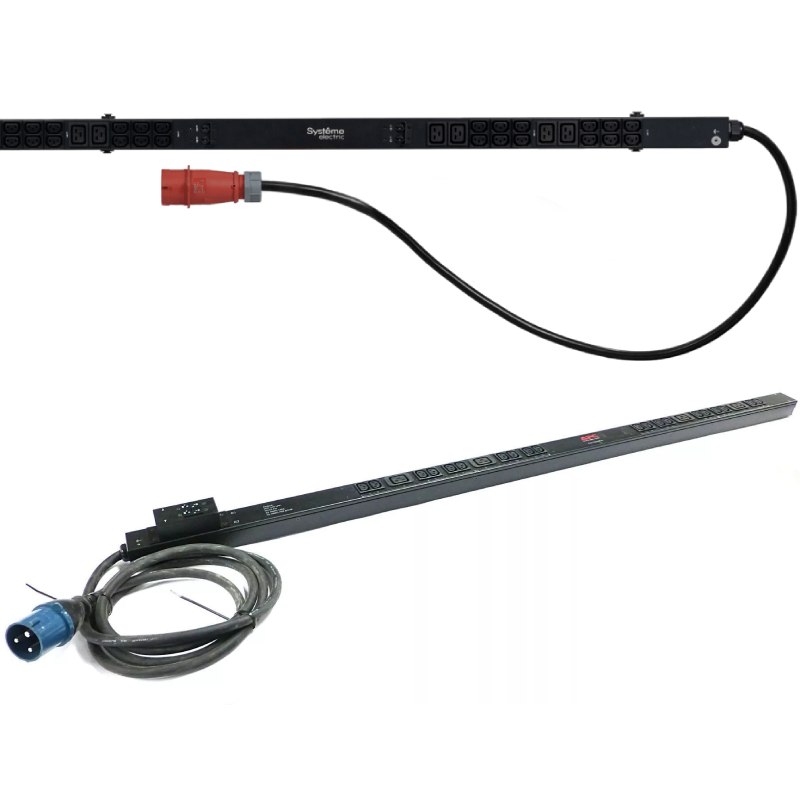 Systeme Electric Блок распределения питания Rack PDU Metered, Uniprom series, 0U, 400V, 3P, 16A, 36xC13 12xC19, 3m cord, IEC309 арт. UP8881