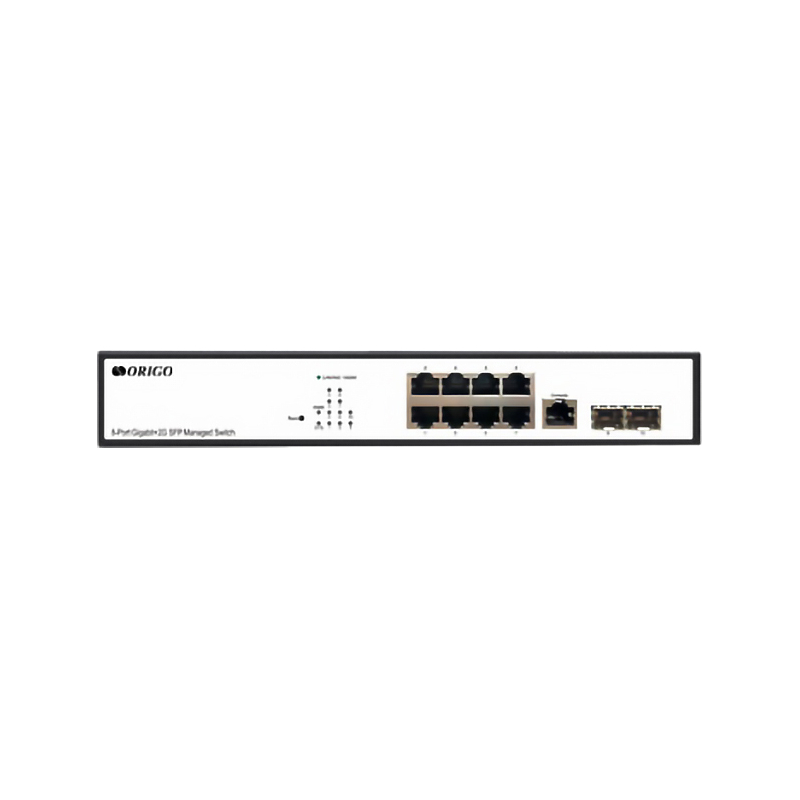 Коммутатор ORIGO Управляемый L2 коммутатор, 8x1000Base-T, 2x1000Base-X SFP, консольный порт RJ-45, комплект для установки в 19" стойку арт. OS3110/A1A