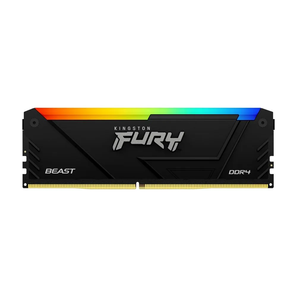 Оперативная память DDR4 32GB Kingston FURY Beast RGB Black XMP KF432C16BB2A/32