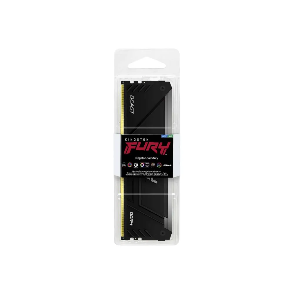 Оперативная память DDR4 32GB Kingston FURY Beast RGB Black XMP KF432C16BB2A/32