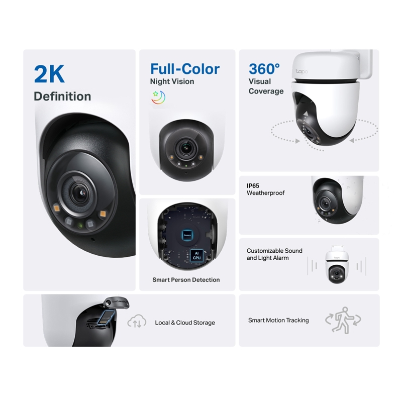 TP-Link Tapo C510W Умная уличная поворотная камера