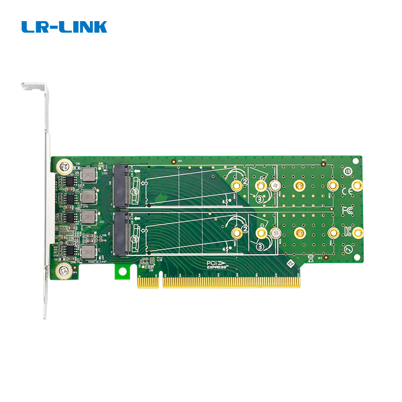 LR-Link PCIe x16 to 4-Port M.2 NVMe SSD Adapter
