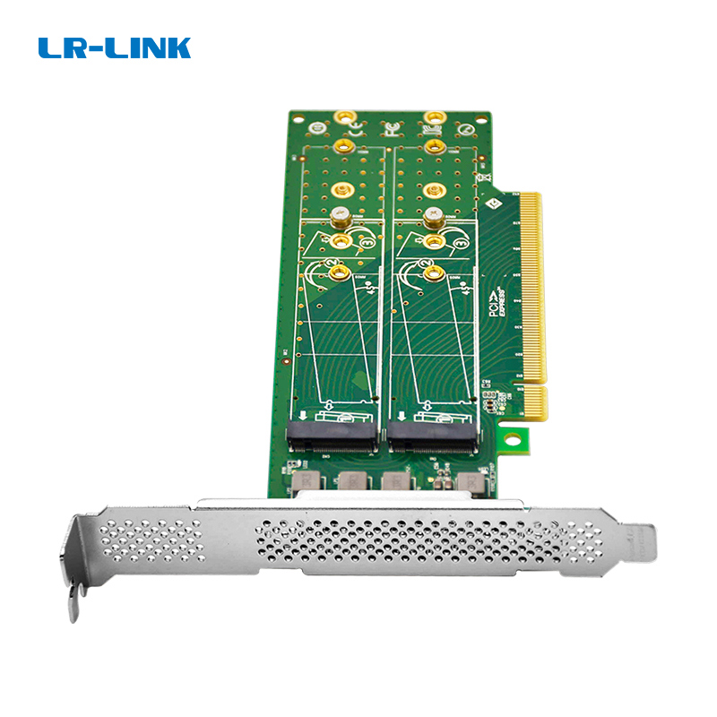 LR-Link PCIe x16 to 4-Port M.2 NVMe SSD Adapter