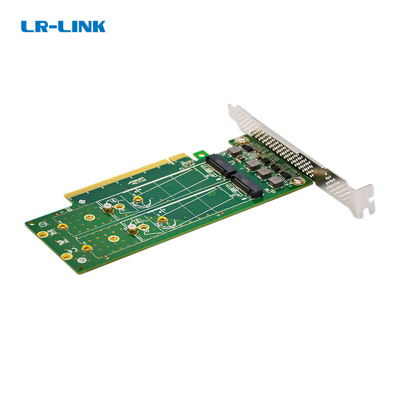 LR-Link PCIe x16 to 4-Port M.2 NVMe SSD Adapter