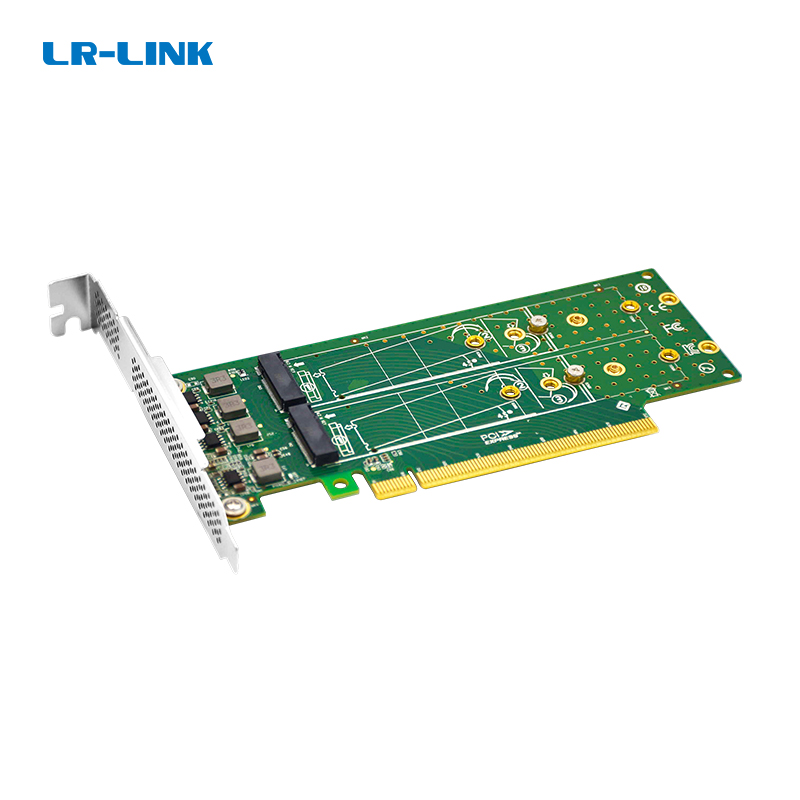 LR-Link PCIe x16 to 4-Port M.2 NVMe SSD Adapter